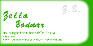 zella bodnar business card